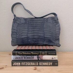 Fatto a Mano by Carlos Falchi Blue Crocodile-Embosse Bag